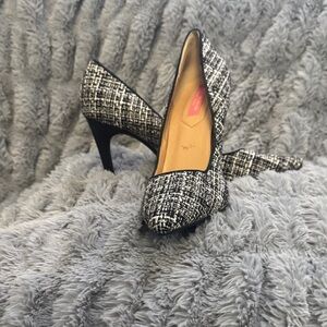 Isaac Mizrahi Monochrome Tweed Heels
